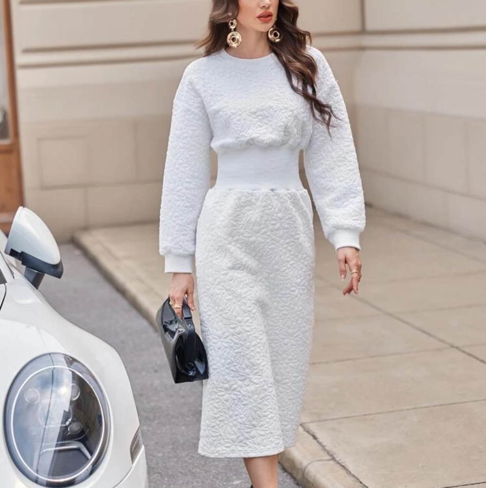 Farah Textured Sweater Dress